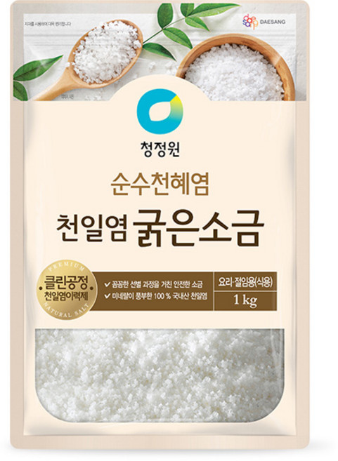 청정원 천일염 굵은소금, 1kg, 1개
