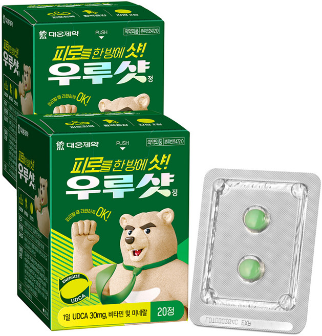 DAEWOONG 大熊製藥 UDCA補充維他命礦物質錠 30mg, 20顆, 2盒