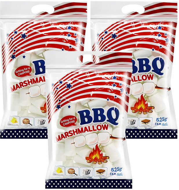 바베큐용 마쉬멜로, 525g, 3개