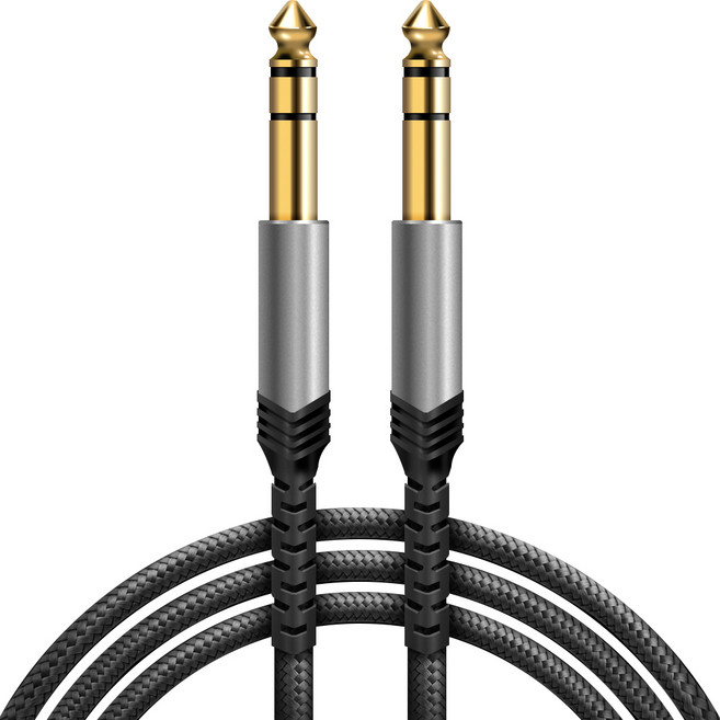 홈플래닛 5.5 to 5.5 TRS 오디오 케이블, 블랙, 1개, 1.5m