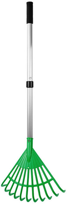 월드크린 11발 알루미늄 자루 조립형 PVC날 갈퀴, 1개