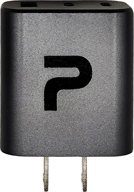 POLYWELL 寶利威爾 30W三孔PD氮化鎵快充頭 PW15-T05-A101, 槍灰色, 1個