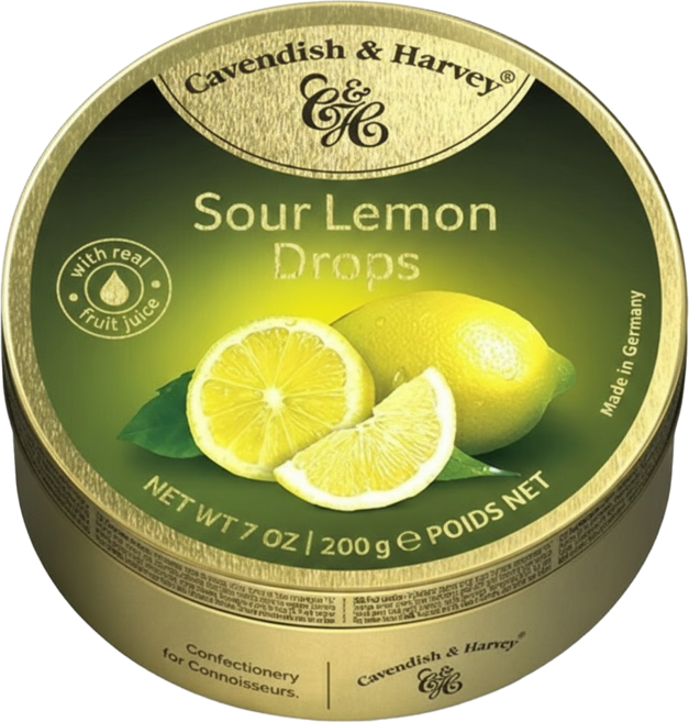 Cavendish&Harvey 卡恩迪許 酸檸檬糖, 200g, 1盒