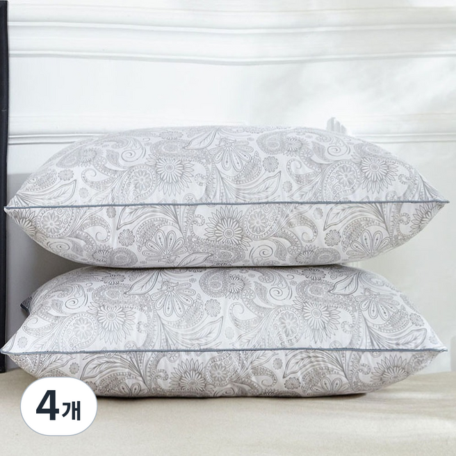 레인보우 클래식 라인 베개 600g, 피닉스 테일 그레이, 4개