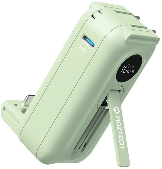 MOZTECH 太空艙行動電源 5000mAh Type-C, MOA16TGN, 夏蒂綠