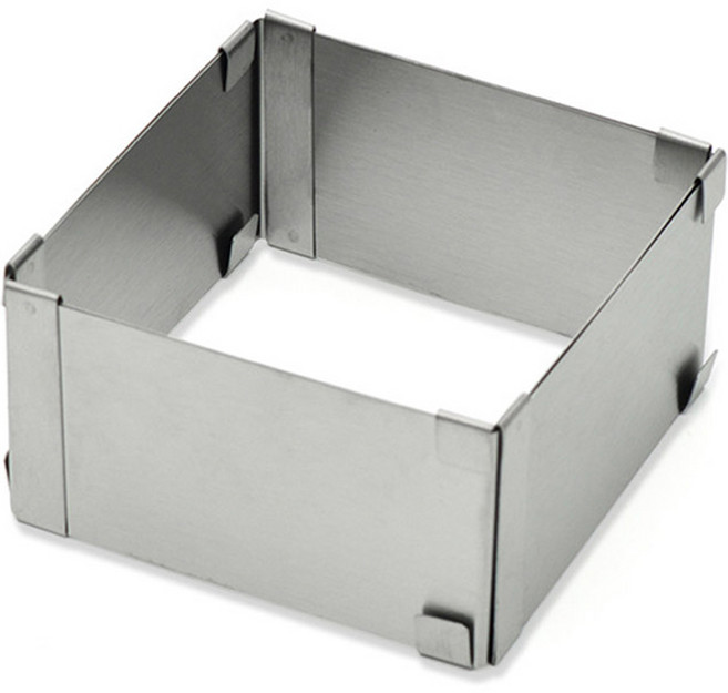 이홈베이킹 크기조절 사각 무스링, 1개