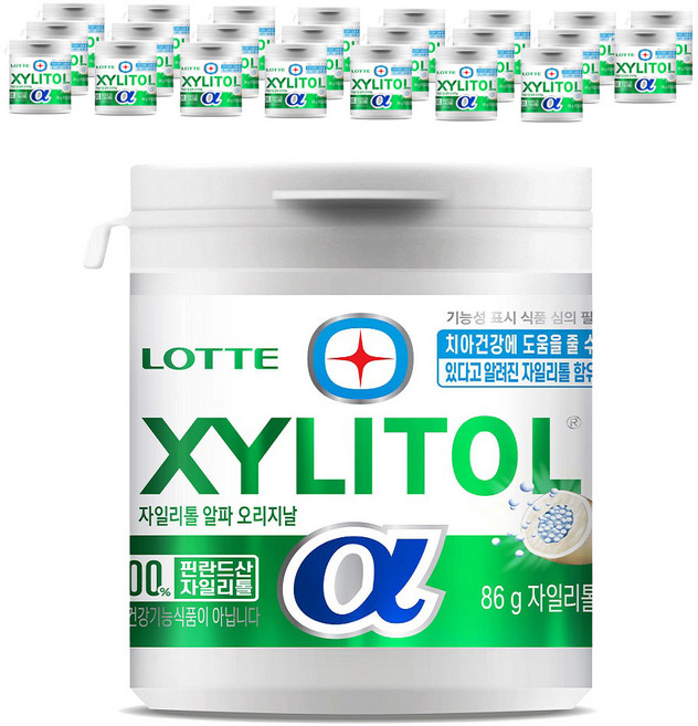 롯데자일리톨 알파 오리지날, 86g, 24개