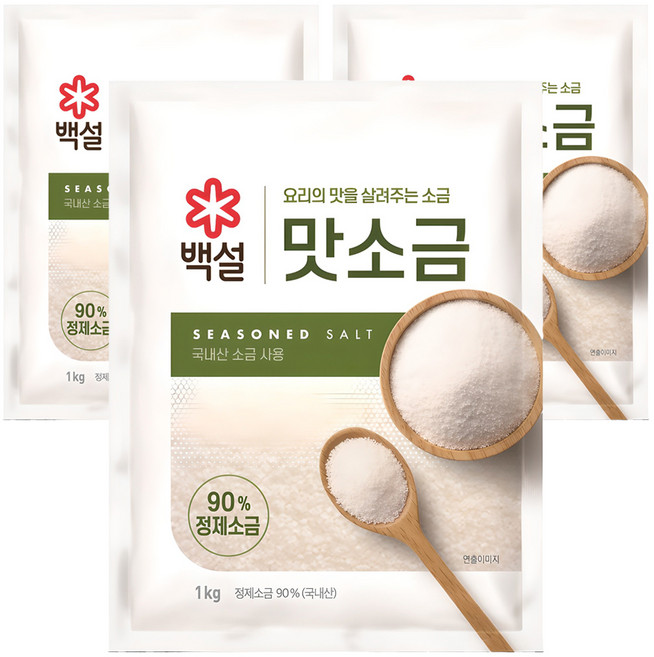 백설 맛소금, 1kg, 3개