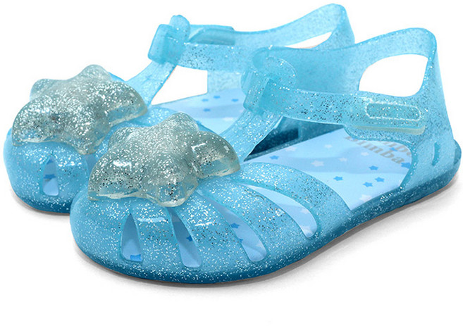 빔보빔바 여아용 별 젤리 스트랩 LED 샌들