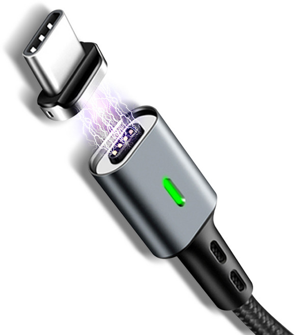 아이엠듀 M3 C타입 마그네틱 케이블, 110cm, 그레이, 1개