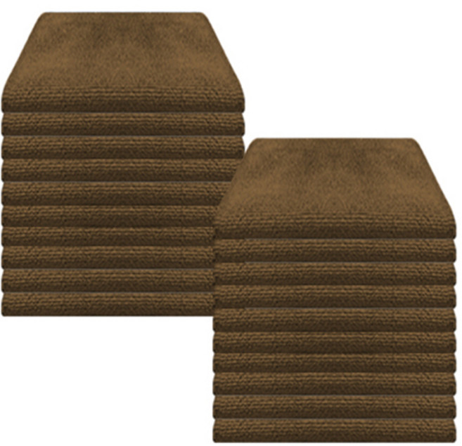 월드크린 멀티플 극세사 행주 소형 브라운, 20개