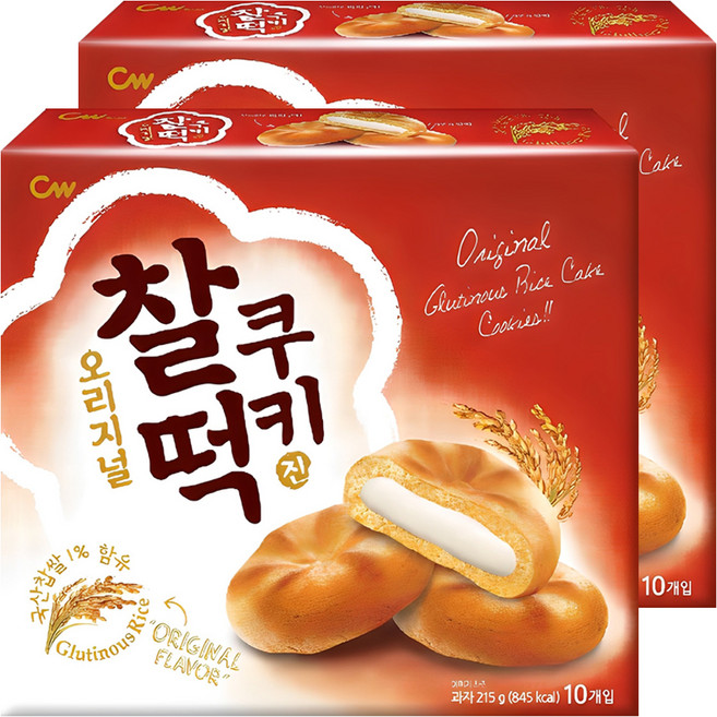 청우식품 찰떡쿠키 오리지날 10P, 215g, 2개