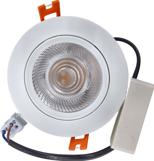 APEX LIGHTING 艾沛斯照明 9cm 8W辛巴崁燈 白殼 黃光 3000K AP-D0908W-D1, 1個