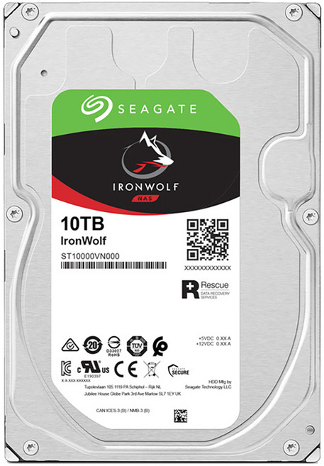 씨게이트 IronWolf HDD, 10TB, ST10000VN000