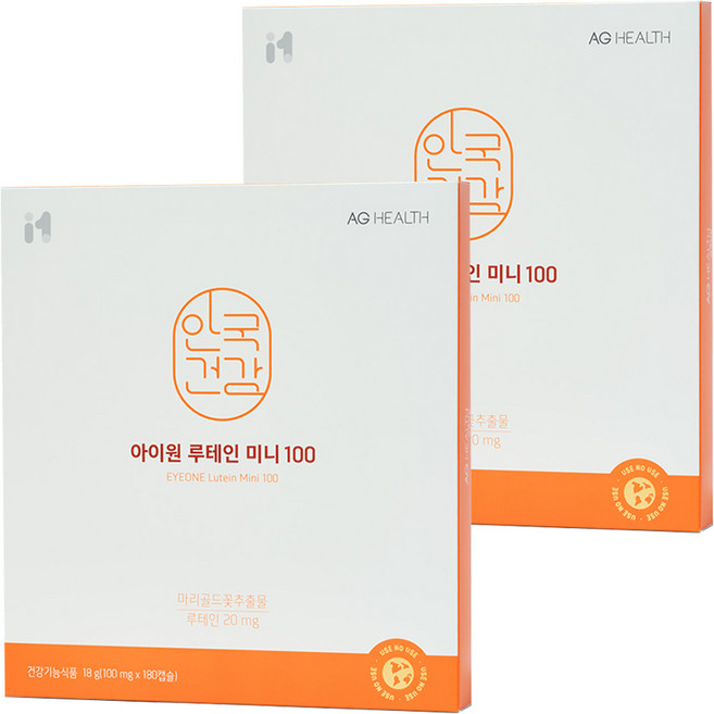 아이원 루테인 미니100 + 쇼핑백 선물세트, 180정, 18g, 2개