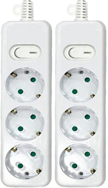 다조아 안전 스위치 멀티탭 3구, 3m, 2개