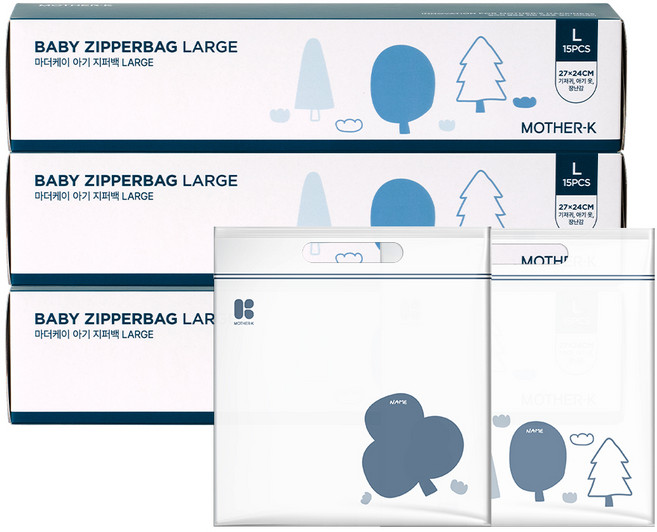 마더케이 아기 지퍼백 15매입, 3개