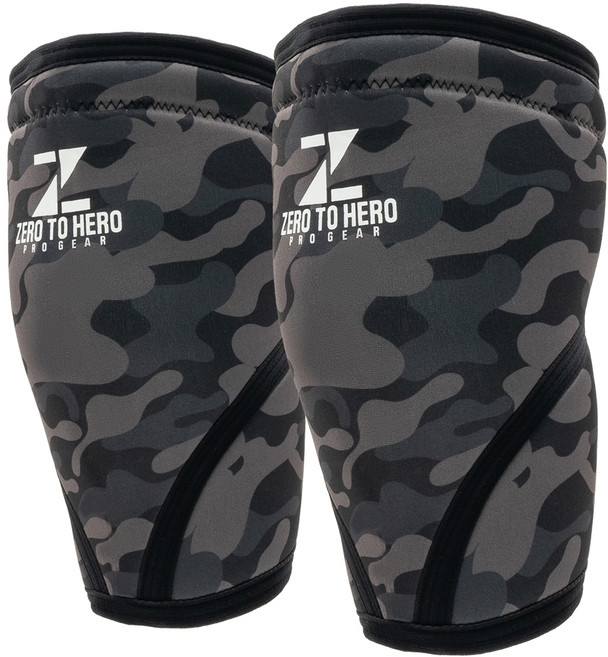 제로투히어로 네오프렌 무릎보호대 7mm 세트, 1세트, BLACKCAMO
