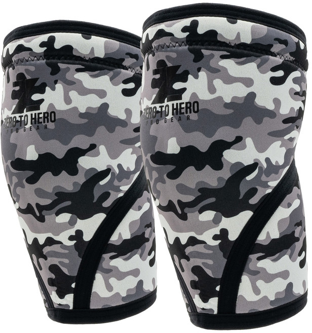 제로투히어로 네오프렌 헬스 무릎보호대 7mm, 1세트, GREYCAMO