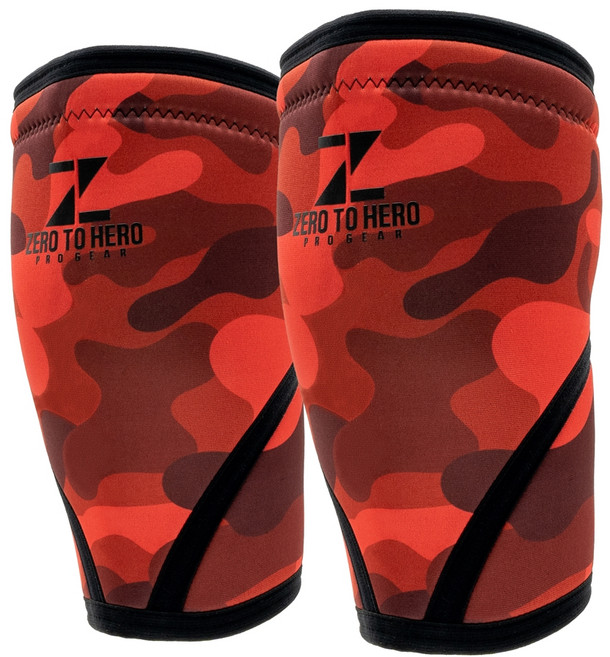 제로투히어로 네오프렌 헬스 무릎보호대 7mm, 1세트, REDCAMO