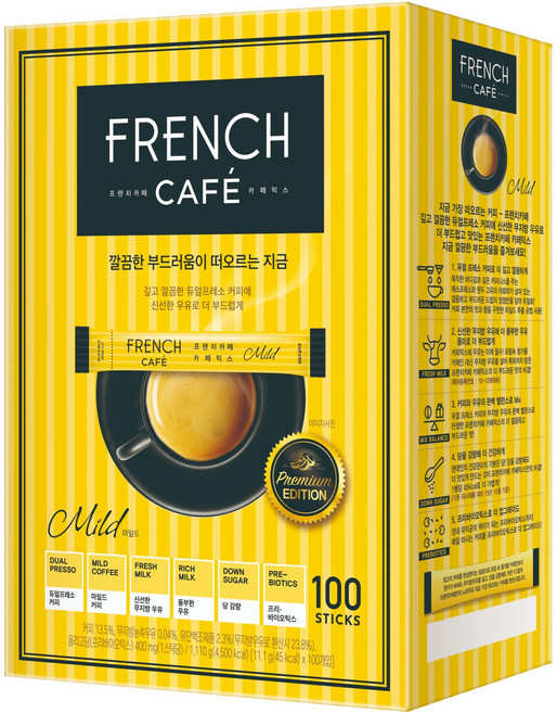 FRENCH CAFE 三合一即溶咖啡, 11.1g, 100入, 1個