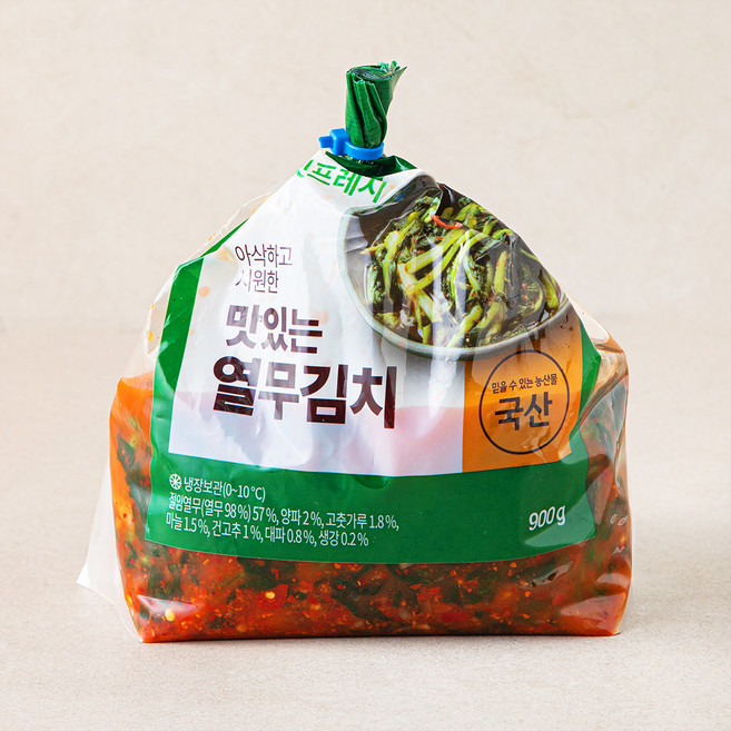 맛있는 열무김치, 900g, 1개