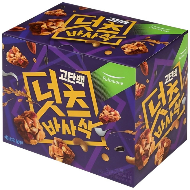 풀무원 고단백 넛츠바사삭, 20g, 10개