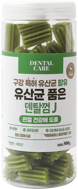 라피끄 강아지 유산균 품은 덴탈껌, 관절 건강, 300g, 1개