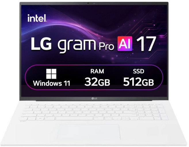 LG전자 2025 그램 프로 17 코어 Ultra5 지포스 RTX 5050, 에센스 화이트, 512GB, 32GB, WIN11 Home, 17Z90TR-EA5CK