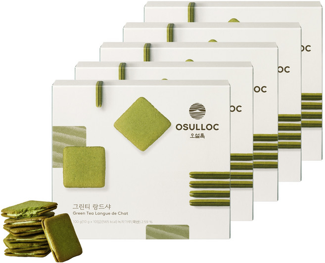 오설록 그린티 랑드샤 쿠키 10p, 100g, 5개