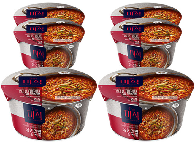 더미식 장인라면 얼큰한맛 컵 106g, 6개