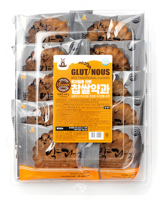 우리밀로 만든 찹쌀약과 2, 40g, 10개