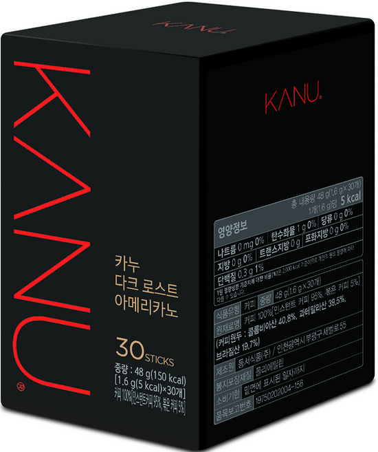 카누 다크 로스트 아메리카노 원두커피스틱, 1.6g, 30개입, 1개