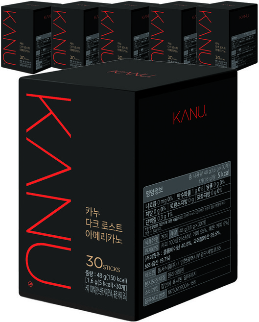 카누 다크 로스트 아메리카노, 1.6g, 30개입, 6개