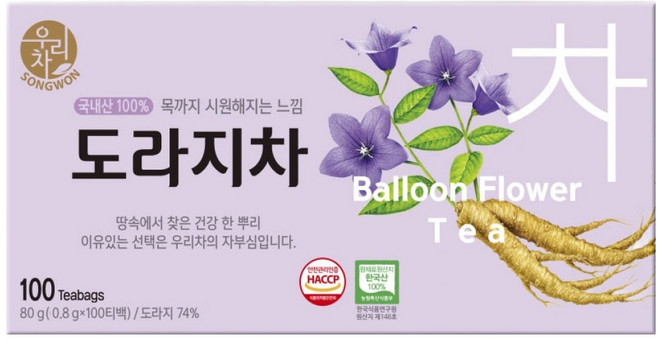 우리차 도라지차, 800mg, 100개입, 1개