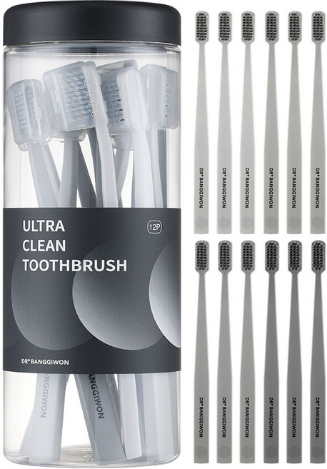 닥터방기원 깨끗한 치석케어 스파이럴모 칫솔, 12개입, 1세트