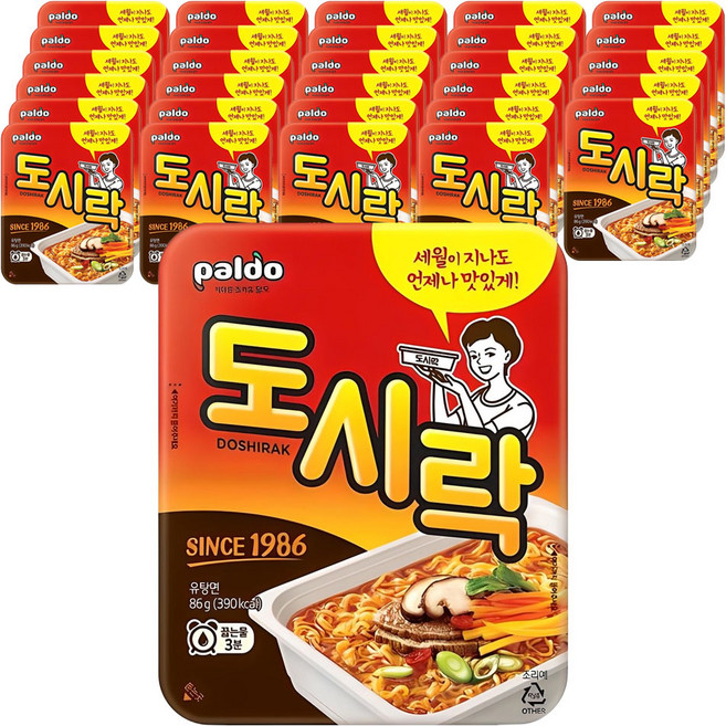 팔도도시락 컵라면 86g, 60개