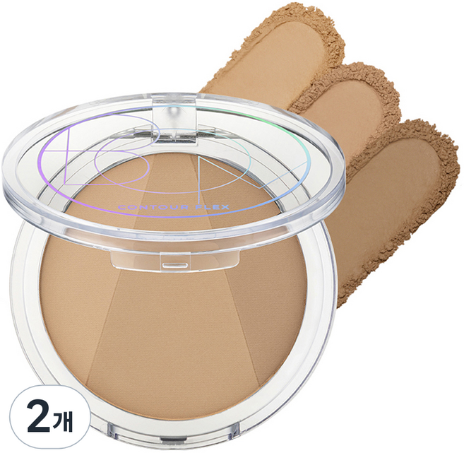 비오엠 컨투어 플렉스 셰이딩 10g, 02 쿨 셰이드, 2개