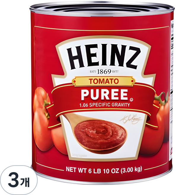 하인즈 토마토 퓨레, 3kg, 3개