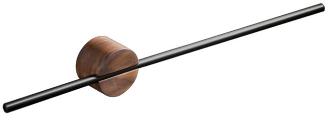 모나코올리브 메탈라인 모노 플렛 무타공 인테리어 타월걸이, 우드, 1개