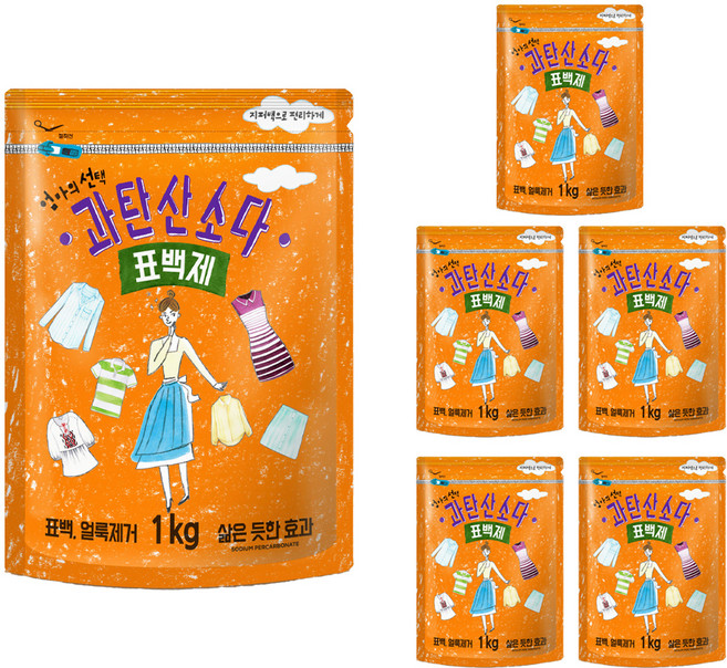 엄마의선택 과탄산소다 표백제, 1kg, 6개