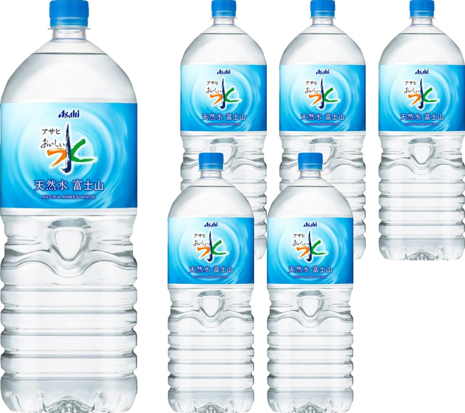 Asahi 朝日 OISHIIMIZU 富士山礦泉水, 6瓶, 2L