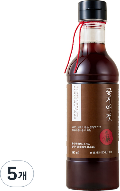 미자언니네 꽃게액젓, 480ml, 5개