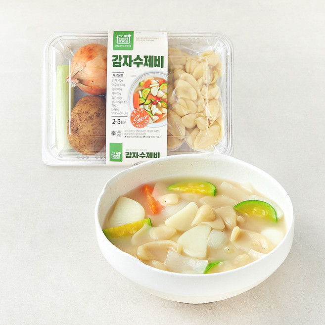 프레시밀 감자수제비 밀키트 2~3인분, 715g, 1팩