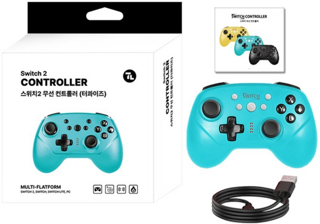 테크라인 스위치 무선 컨트롤러, PG-NX1056, 터콰이즈, 1개
