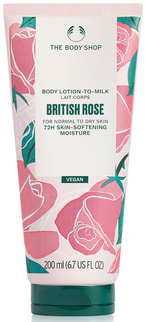 더바디샵 투 밀크 브리티쉬 로즈 바디로션, 200ml, 1개