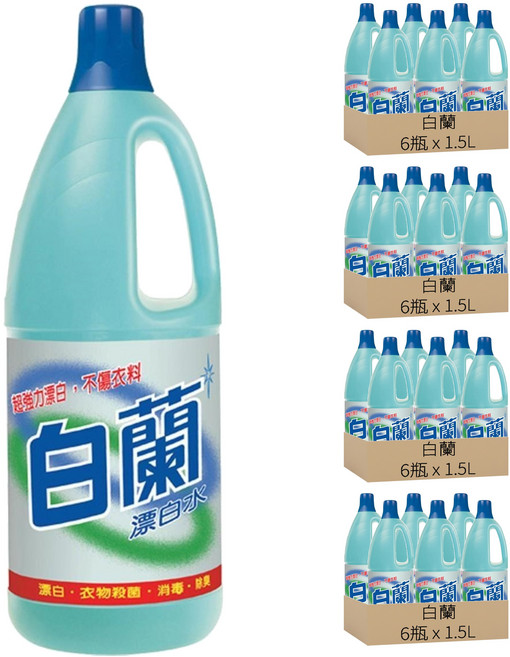 白蘭 漂白水, 1.5L, 24瓶