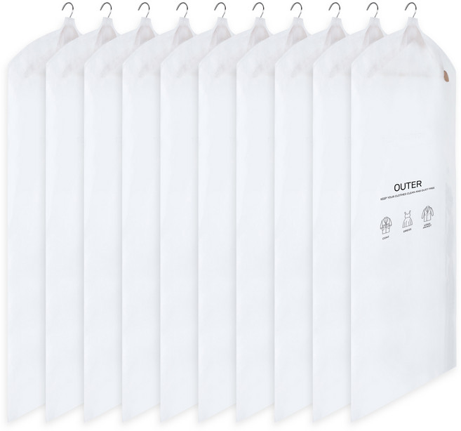 코멧 베이직 모던 옷커버 코트용 화이트, 1개입, 10개