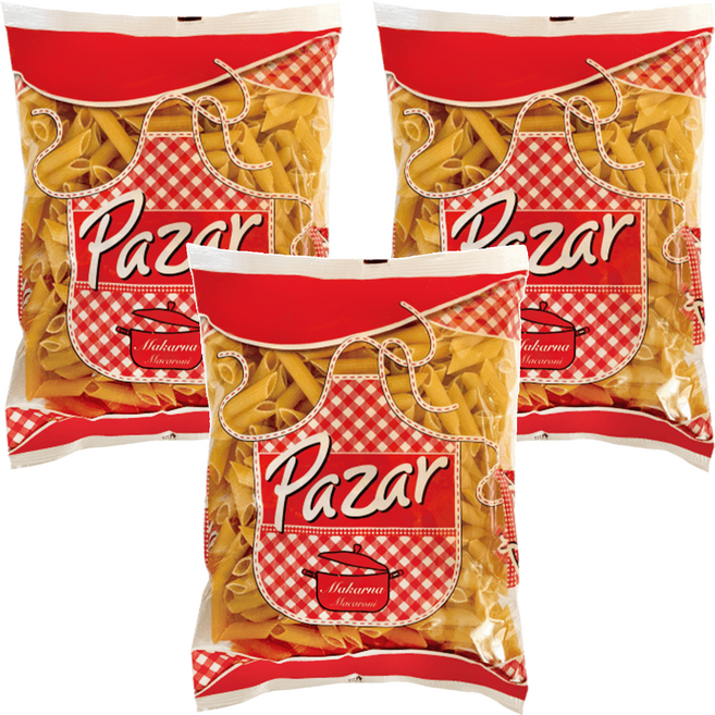 Pazar 雙尖通心麵, 500g, 3包