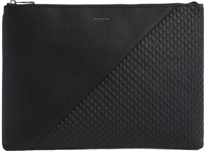METROCITY 男士郵差包 大號 M231PP010, 黑色